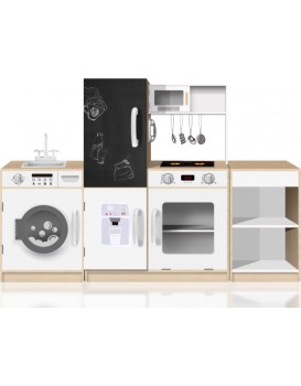 Velká dřevěná kuchyně Ecotoys Laia bílá