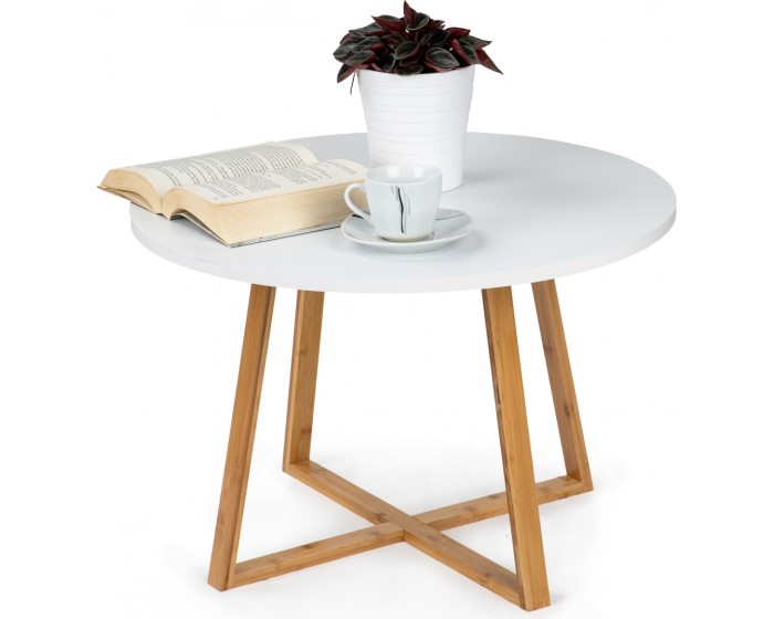 Odkládací stolek Alva 60 cm bílý