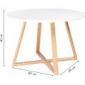 Odkládací stolek Alva 60 cm bílý
