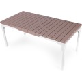 Zahradní rozkládací stůl OSO 180/240 cm béžový/bílý
