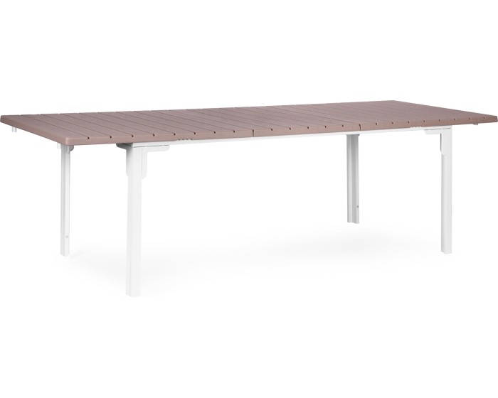 Zahradní rozkládací stůl OSO 180/240 cm béžový/bílý