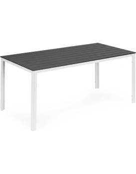 Zahradní stůl OLA polywood 156 cm šedý/bílý