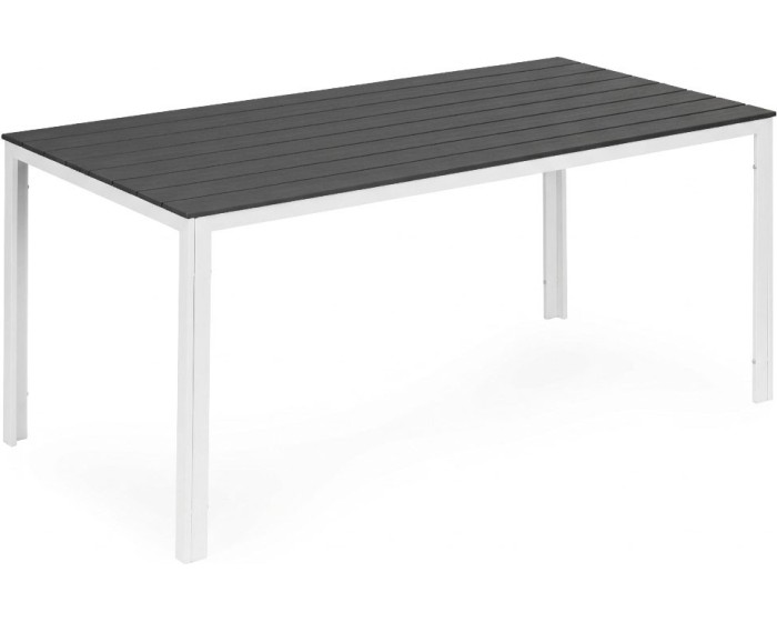 Zahradní stůl OLA polywood 156 cm šedý/bílý