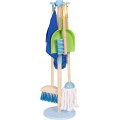 Dřevěná úklidová sada pro děti CLEAN modrá