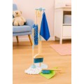 Dřevěná úklidová sada pro děti CLEAN modrá