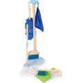Dřevěná úklidová sada pro děti CLEAN modrá