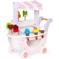 Dřevěný vozík Zmrzlinový obchod Ecotoys růžový