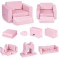 Dětské modulární křeslo DIY růžové