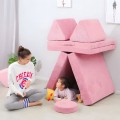 Dětská modulární pohovka DIY 8 dílů růžová