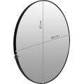 Kulaté nástěnné zrcadlo Luciene I. 60 cm černé