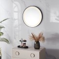 Kulaté LED zrcadlo SISI 60 cm s 3 teplotami světla černé