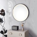 Kulaté LED zrcadlo SISI 80 cm s 3 teplotami světla černé