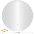 Kulaté LED zrcadlo SISY 60 cm čiré
