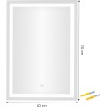 Nástěnné LED zrcadlo CIRICLE 50x70 cm čiré
