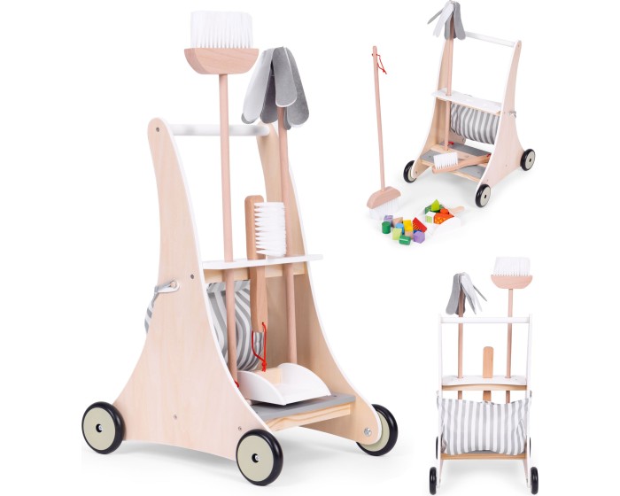Dětská úklidová sada PLAY ECOTOYS hnědá