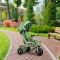 Dětská tříkolka - kočárek Ecotoys HEAVEN 2v1 zelená