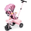 Dětská tříkolka - kočárek Ecotoys HEAVEN 2v1 růžová