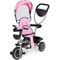 Dětská tříkolka - kočárek Ecotoys HEAVEN 2v1 růžová/černá