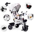 Dětská tříkolka - kočárek Ecotoys HEAVEN 3v1 bílá/černá