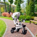 Dětská tříkolka - kočárek Ecotoys HEAVEN 3v1 bílá/černá