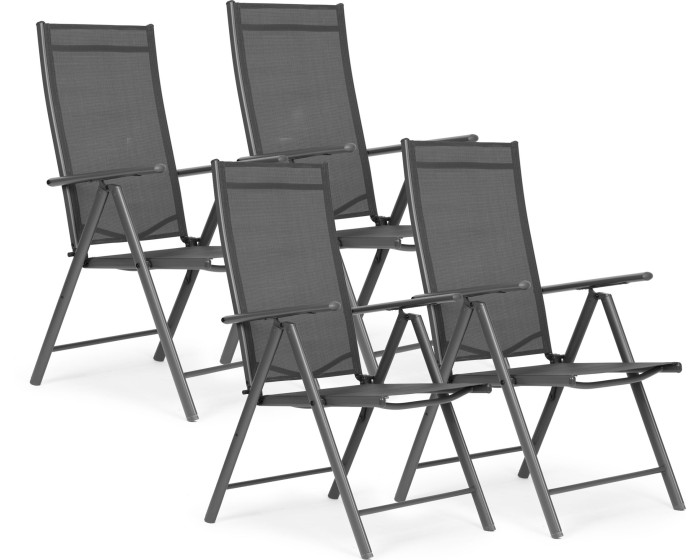 Sada 4 ks zahradních židlí MultiGarden šedá