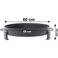 Zahradní ohniště s úchyty Lively 60 cm černé
