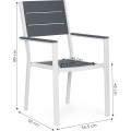 Sada 2 ks zahradních židlí OSO šedá/bílá