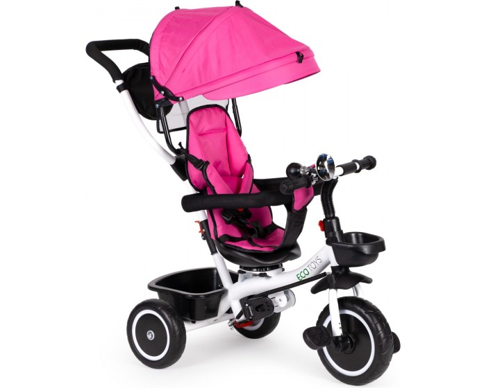 Dětská tříkolka - kočárek EcoToys V růžová