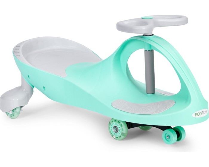 Dětské odrážedlo PLAY ECOTOYS s LED koly zelené/bílé