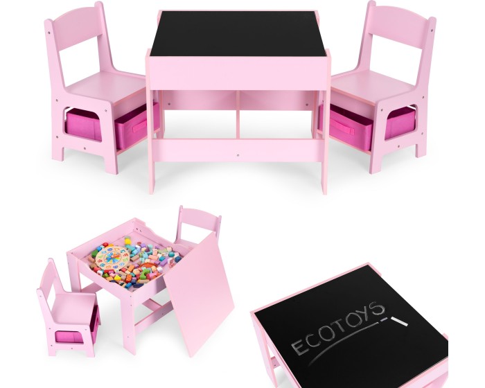 Sada dětského nábytku HOME ECOTOYS růžová