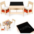 Sada dětského nábytku HOME ECOTOYS dřevěný dekor