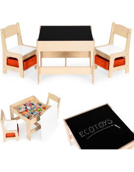 Sada dětského nábytku HOME ECOTOYS dřevěný dekor