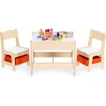 Sada dětského nábytku HOME ECOTOYS dřevěný dekor