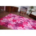 Dětský koberec PUZZLE fialový