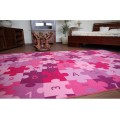 Dětský koberec PUZZLE fialový