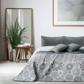 Oboustranný přehoz z mikrovlákna DecoKing Brigha bílo-šedý