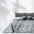Oboustranný přehoz z mikrovlákna DecoKing Brigha bílo-šedý
