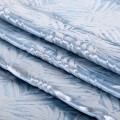 Závěs AmeliaHome Velvet Silver Leaves s průchodkami 140x245 cm modrý
