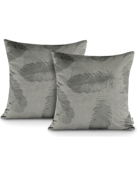 Sada dvou povlaků na polštář AmeliaHome Velvet Peacock šedá