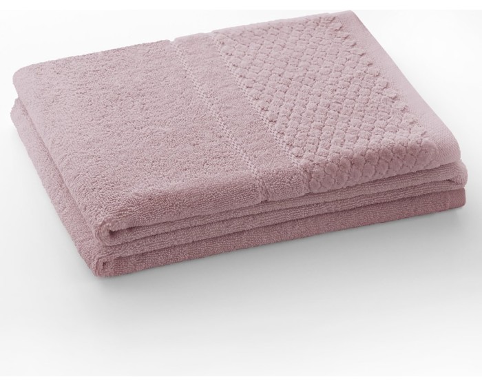Ručník RUBRUM klasický styl 30x50 cm pudrově růžový