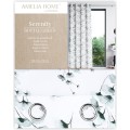 Závěs AmeliaHome Serenity se průchodkami 140x250 cm bílý/zelený