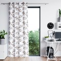 Závěs AmeliaHome Serenity se průchodkami 140x250 cm bílý/hnědý