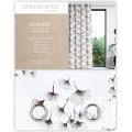 Závěs AmeliaHome Serenity se průchodkami 140x250 cm bílý/hnědý
