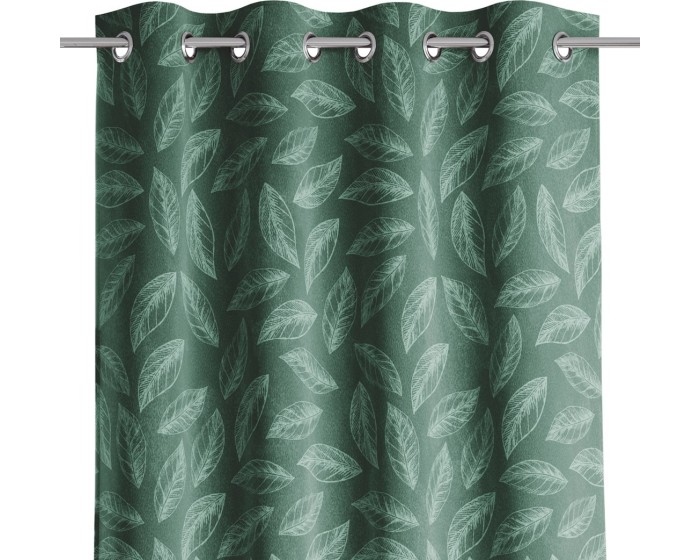 Závěs AmeliaHome Calm s průchodkami 140x250 zelený