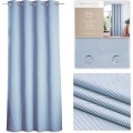 Závěs AmeliaHome Clear s průchodkami 140x250 modrý/bílý