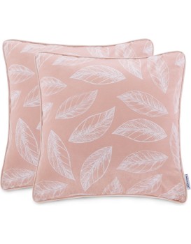 Sada povlaků na polštář CALM 2 ks 45x45 cm růžová/bílá