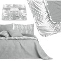 Oboustranný přehoz Tropical 170x210 cm šedý