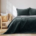 Přehoz na postel AmeliaHome Laila tmavě modrý/stříbrný