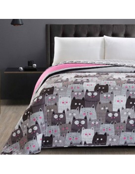 Oboustranný přehoz na postel DecoKing CATSINVASION