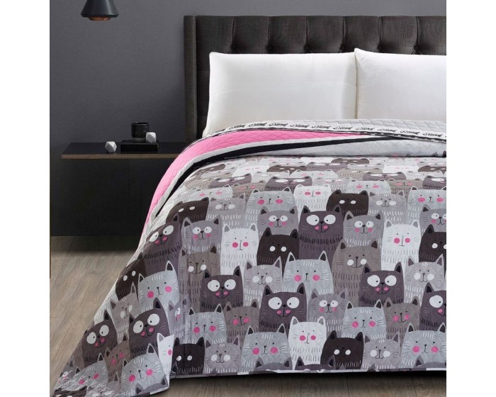 Oboustranný přehoz na postel DecoKing CATSINVASION